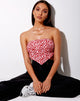 Immagine di Nolda Top in Ditsy Butterfly Pesca e Rosso