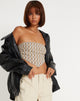 immagine di Nolda Crop Top in Preppy Geo Brown