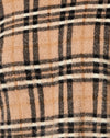 Maglia crema a quadri bianchi e neri