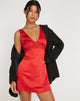 immagine di Oksana Mini Dress in Satin Red