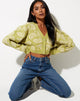 Immagine di Olina Cropped Cardi in maglia persiana Night Sage