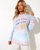 Immagine di Olivia Tee a maniche lunghe in bianco Tie Dye Kindness Grow
