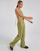 immagine di MOTEL X OLIVIA NEILL Pantaloni a gamba larga Amadi in verde seamfoam sartoriale