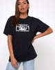 Immagine della t-shirt oversize Basic in I thought I was dreaming Black by Motel