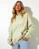 Immagine della felpa con cappuccio oversize in verde Graffiti Magic Embro