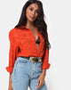 Immagine della camicia Oxford in raso Rust Rose