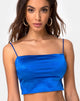 Immagine di Cinia Crop Top in raso Saphire Spandex