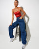 Immagine di Ozka Crop Top in raso ruggine