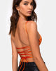 Immagine di Ozka Crop Top in raso sale caramello