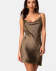 Immagine di Paiva Slip Dress in Satin Khaki