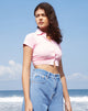 Immagine di Panya Cropped Shirt in Rib Baby Pink