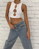 immagine di Danica Crop Top in lycra bianca