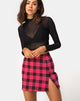 Immagine di Gonna Pelmet in Plaid Invernale Rosso / Nero