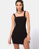 Immagine di Pendan Bodycon Dress in Rib Black