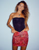 immagine di Penina Mini Skirt in Abstract Paisley Red