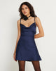 Immagine di Perdita Mini Dress in raso blu notte