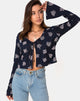 Immagine di Pique Top in Rose Flock Black Mesh