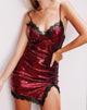 Immagine dell'abito Romini in mini paillettes bordeaux e pizzo nero