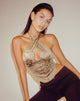 immagine di Tukasa Corset Top in floccato botanico oliva