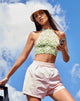 Immagine di Jica Crop Top in Patchwork Daisy Verde