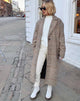 Immagine del cappotto lungo Duster in Glenn Check Naturale