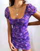 Immagine di Galot Mini Abito in Daisy Daze Viola