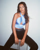 Immagine di Bailta Crop Top in raso Blu Azzurro