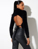 Immagine di Qolia Crop Top in maglia pelosa Nero
