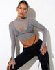Immagine di Quelia Crop Top in mesh grigio