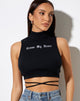 Immagine di Quera Crop Top in nero Cross My Heart Embro