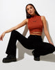 Immagine di Quera Crop Top in Rib Picante con ricamo Angel