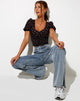 Immagine di Ray Top in Pretty Petal Coffee e Purple