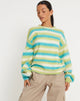 immagine del maglione Ammaria a righe miste blu