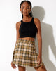 Immagine di Carga Mini Gonna in Check Brown Tan e Pink