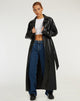 immagine di Ejo Trench Coat in PU Nero