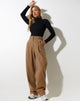 immagine dei pantaloni Sakila in lana marrone