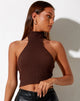 Immagine di Moila Crop Top in maglia cioccolato