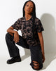 Immagine della t-shirt oversize Basic in fumo d'olio