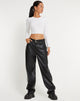 Immagine di MOTEL X OLIVIA NEILL Pantaloni paralleli in Pu Nero