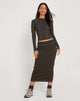 Immagine di Peka Midi Skirt in canna di fucile con punto superiore grigio