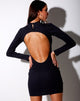 Immagine di Quelin Backless Dress in Rib Black