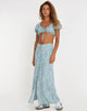 immagine di Rima Midi Skirt in Flower Power Blue
