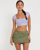 immagine di Sidra Crop Top in Lilac Cute Daisy Blue