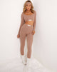 Immagine di Lulla Legging in visone argento con etichetta moderna