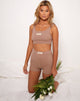 Immagine di Lou Hot Pant in visone argento con etichetta moderna