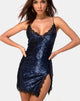 Immagine di Romini Dress in Midnight Mini Sequin con Pizzo Nero