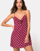Immagine di Roppan Slip Dress in Medium Polka Wine