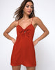 Immagine di Roppan Slip Dress in raso Ruggine