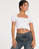 immagine di Ruiz Crop Top in bianco