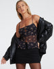 IMMAGINE DI Ruya Top in Femme Floral Nero e Oro